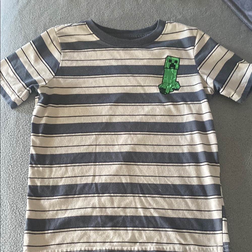 Striped Kids Minecraft Shirt
